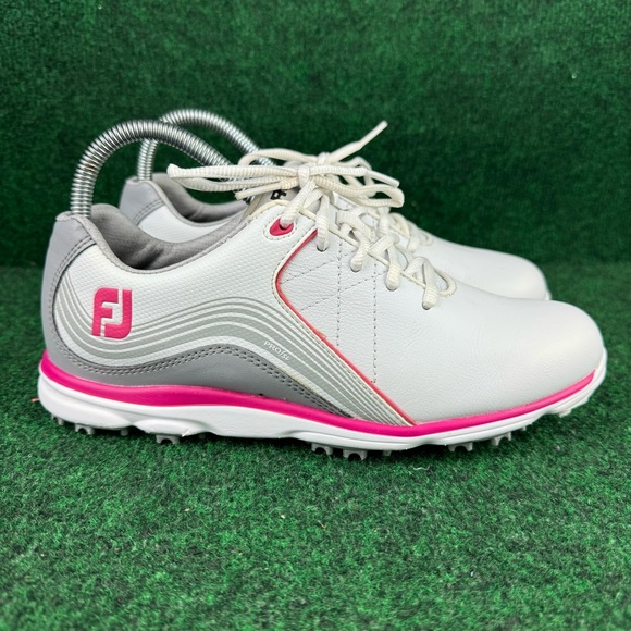 FootJoy Shoes - FootJoy Women's Size 7 M Pro SL Golf Shoes White/Gray/Pink 98101